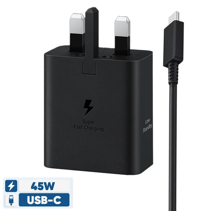 شارژر ۴۵ وات اورجینال سامسونگ مدل T4511 (3پین) همراه کابل اصلی