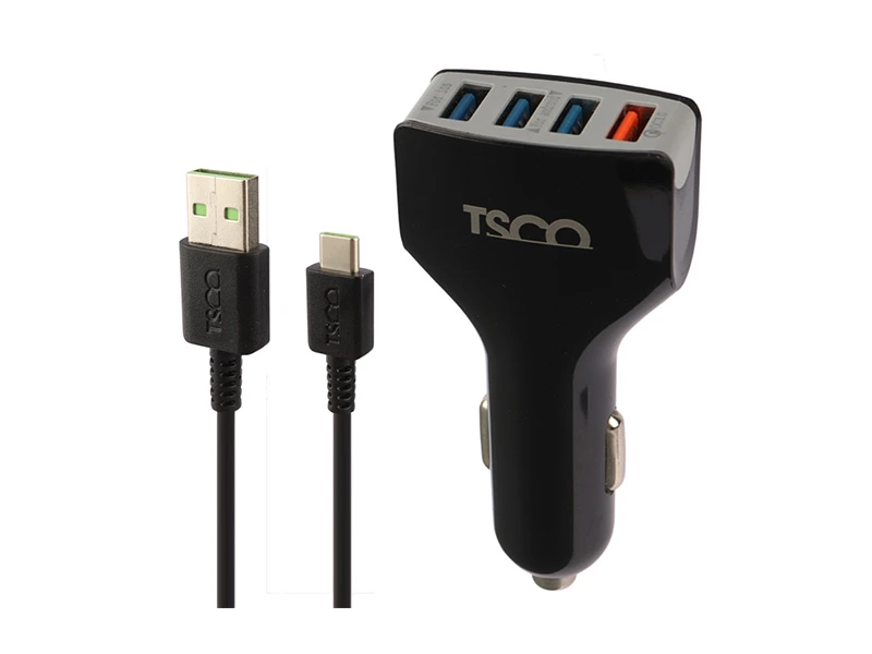 شارژر فندکی تسکو مدل TCG-20 همراه کابل TYPE-C