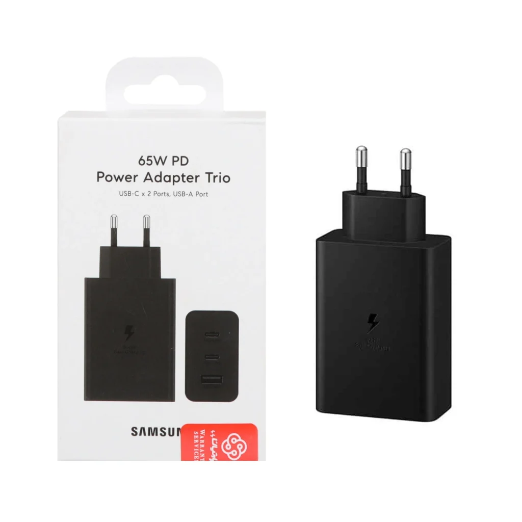شارژر سامسونگ 65 وات مدل EP-T6530 دو پین اصل